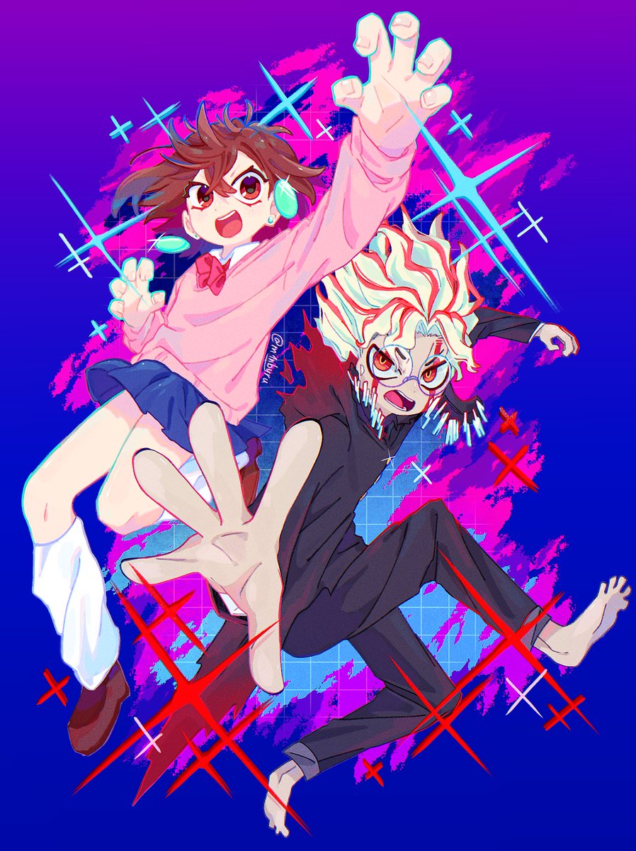 締切ギリギリでなんとか完成…！初のオカモモフルレンダー😭🎨✨
#オカモモ
#ダンダダン