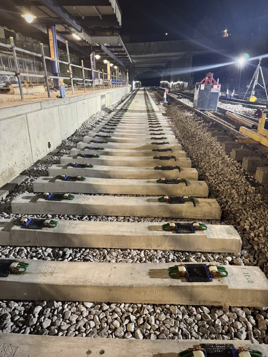 The Transpennine Route Upgrade (@thetrupgrade) on Twitter photo It’s Day 22 of the the Huddersfield Station 30-day closure 🚧
At the southern end of the station we’re making great progress on the improved <a href="/PenistoneLine/">Penistone Line Partnership</a> platform, which is now ready to receive its new rails. 🛤️
Trains to and from Huddersfield are being replaced by buses, It’s Day 22 of the the Huddersfield Station 30-day closure 🚧
At the southern end of the station we’re making great progress on the improved <a href="/PenistoneLine/">Penistone Line Partnership</a> platform, which is now ready to receive its new rails. 🛤️
Trains to and from Huddersfield are being replaced by buses,