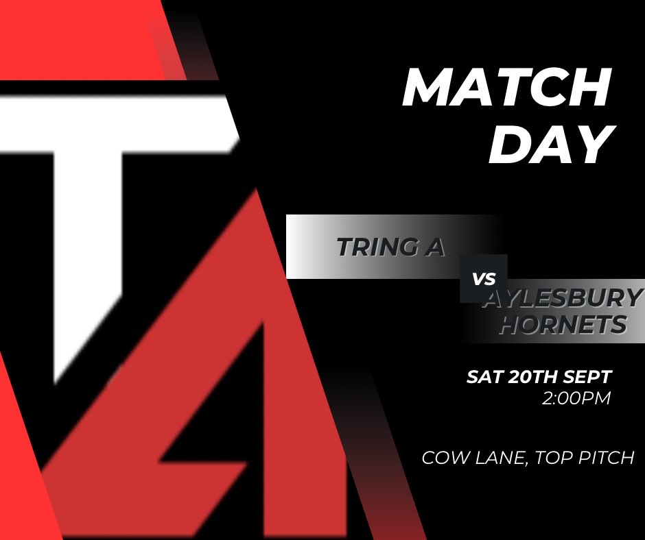 Matchday🔴⚫️

🏆Aylesbury District League
🕑2:00pm KO
🏟️Cow Lane, Top Pitch