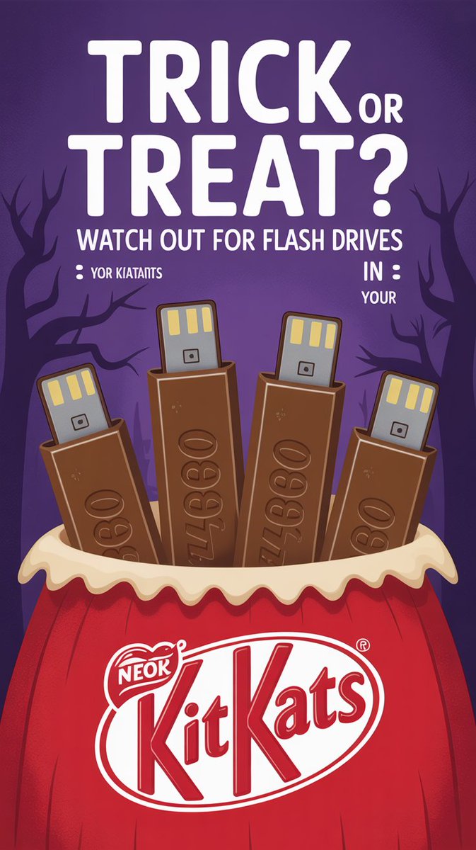 flipkoin2's tweet image. Call it platform feudalism: a dozen lords, each guarding one castle of content. The peasants build piracy commons.
#Halloween #TrickOrTreat #CheckYourCandy #KitKatUSB
