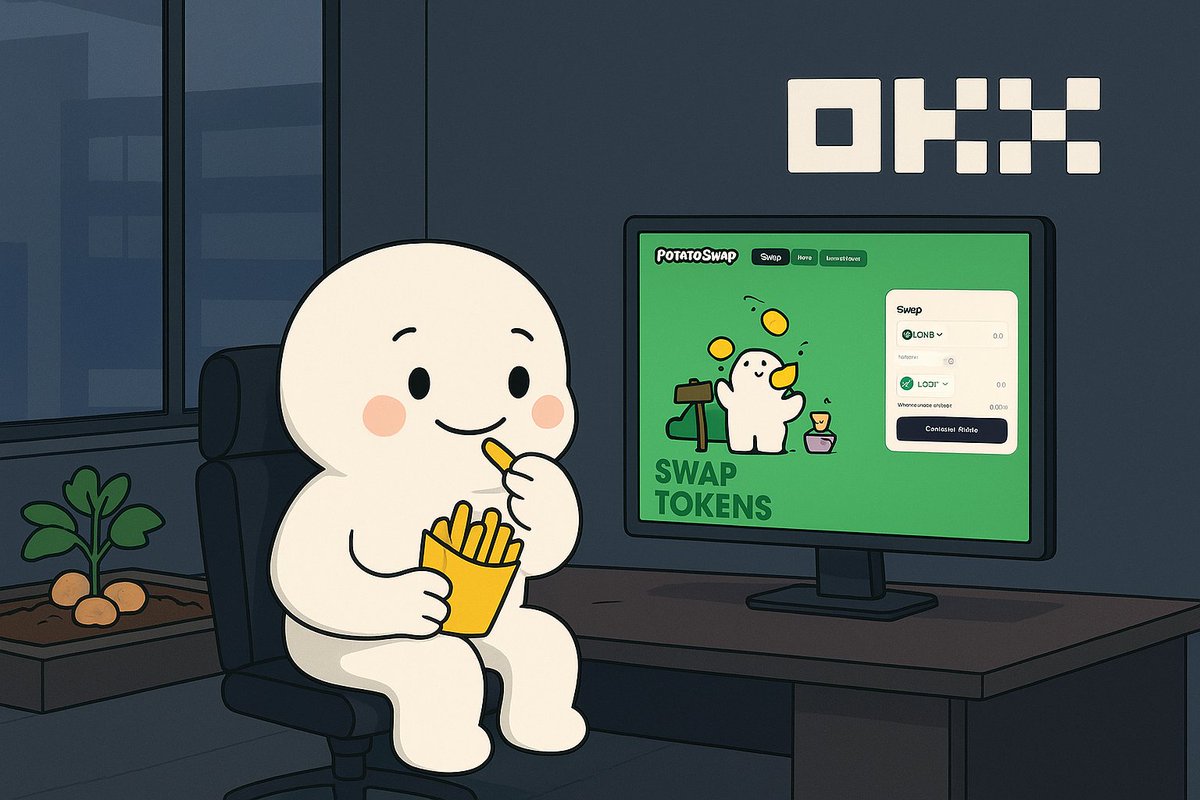 PotatoBoy | $POTBOY (@potboy_x) on Twitter photo It’s never been this easy to make fries 🍟 thanks to <a href="/PotatoSwap_Fi/">PotatoSwap - Live on X Layer!</a>
PotatoSwap just smashed $40M in daily volume and keeps climbing, breaking new records day after day. 🚀🔥
Now with deep integration into <a href="/okx/">OKX</a> <a href="/wallet/">OKX Wallet</a> you can trade ANY memecoin on <a href="/XLayerOfficial/">X Layer</a> directly from It’s never been this easy to make fries 🍟 thanks to <a href="/PotatoSwap_Fi/">PotatoSwap - Live on X Layer!</a>
PotatoSwap just smashed $40M in daily volume and keeps climbing, breaking new records day after day. 🚀🔥
Now with deep integration into <a href="/okx/">OKX</a> <a href="/wallet/">OKX Wallet</a> you can trade ANY memecoin on <a href="/XLayerOfficial/">X Layer</a> directly from