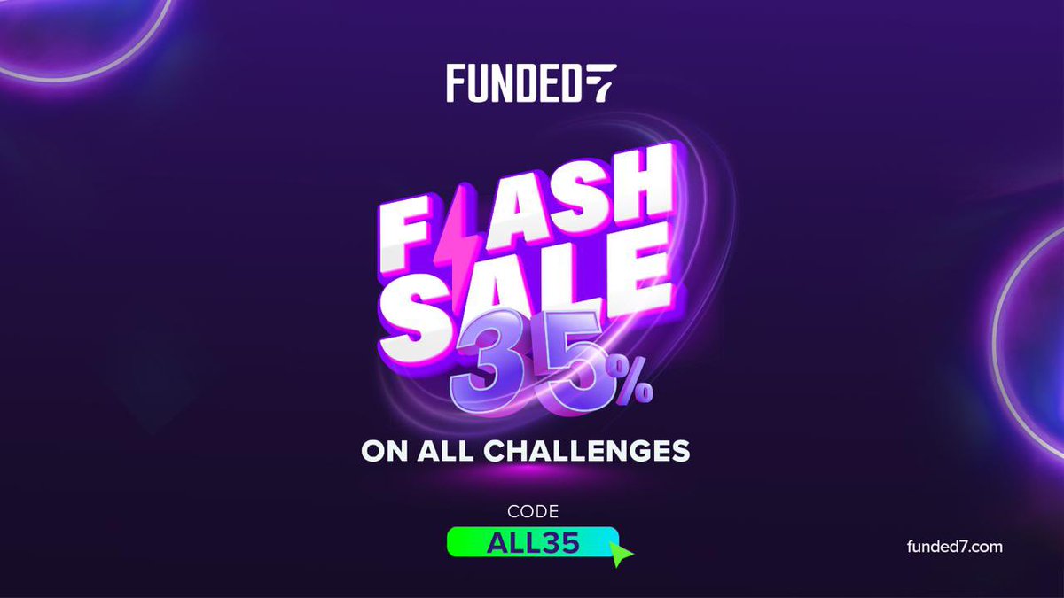 funded_7's tweet photo. Sept 20-21 ONLY 🎯
Get 35% OFF On all Challenges.
Take your trading further 🚀
#Funded7Promo #TwoPhaseChallenge #ForexTrading https://t.co/FoP3vIAm2n