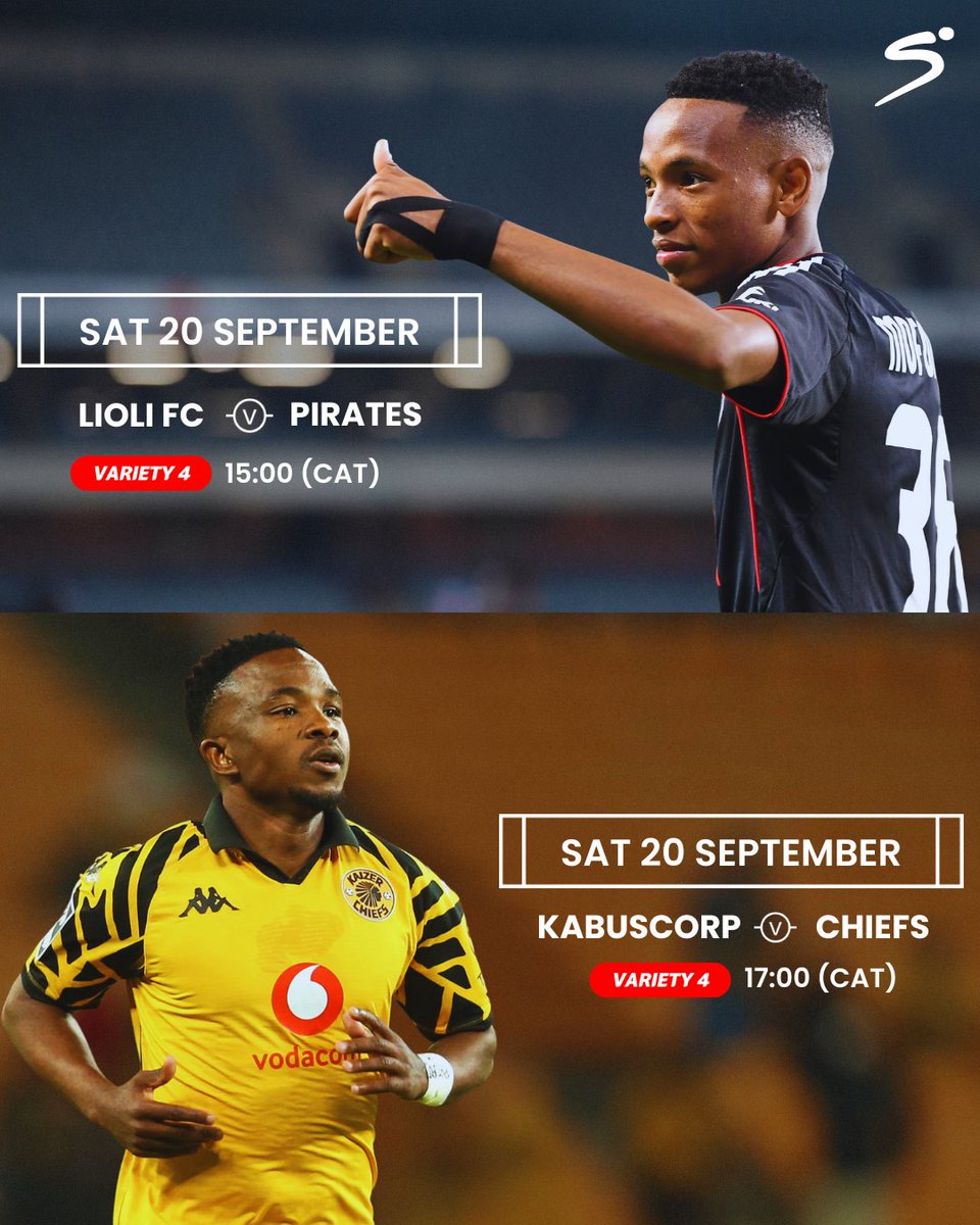 Orlando Pirates and Kaizer Chiefs take center stage as they begin their journey to the CAF Interclub competitions today.

📺 Watch their matches LIVE on SS Variety 4 from 15:00 (CAT)