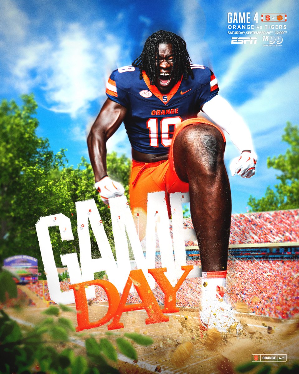 WAKE UP THE VALLEY 

🗓️ TODAY 
⌚️ Noon
🆚 Clemson
📺 ESPN