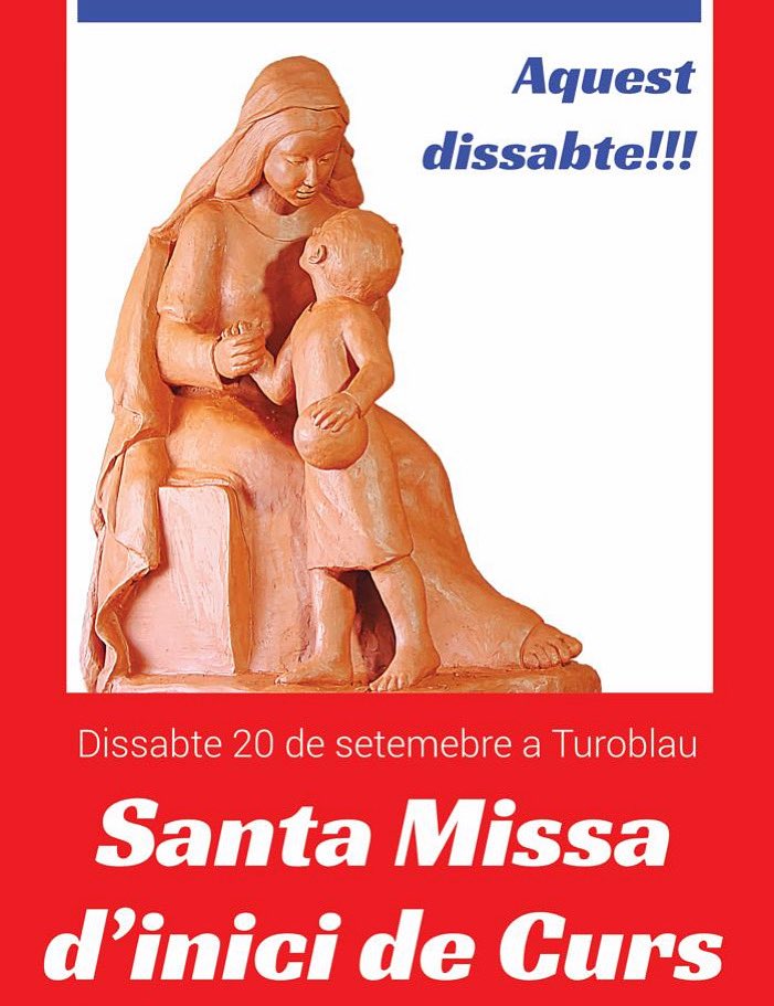 Aquesta tarda a les 17:00 tindrem la Missa d’inici de curs, per demanar per les famílies de Brafa i per la pau al món.