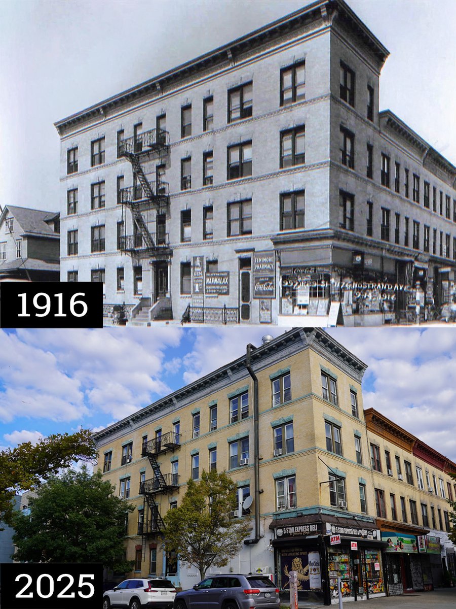 PLGHC_'s tweet image. A glimpse into Brooklyn’s past and present

Built in 1908 by W. Fernbach for Minnie Polatcheck, 1176 Nostrand Avenue stands as a stunning example of Renaissance Revival architecture.

#BrooklynArchitecture #ProspectLeffertsGardens #ThenAndNow