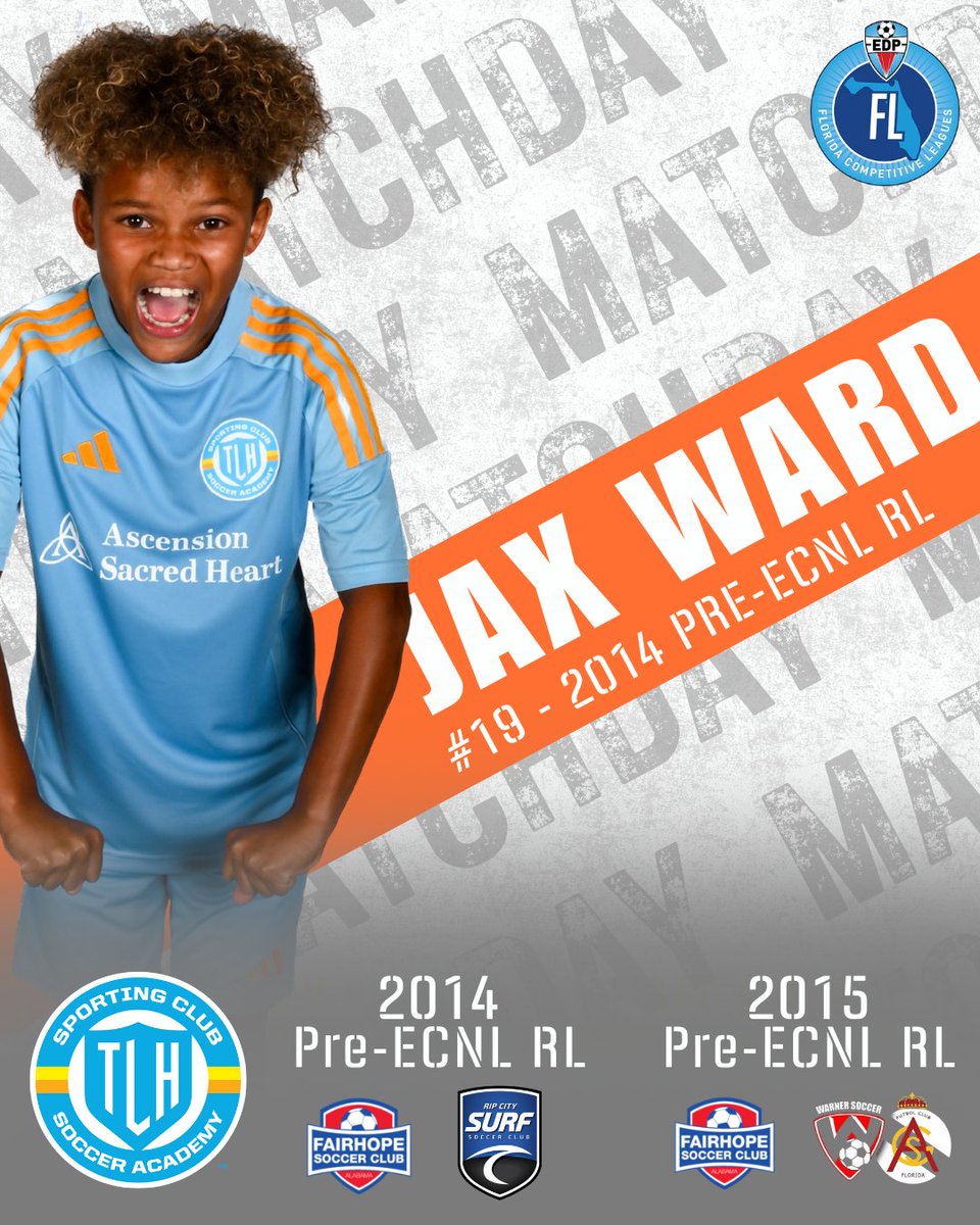 ⚽ MATCHDAY ⚽ 

SATURDAYS ARE FOR FUTBOL!!!!!  Don’t get confused…

Busy day for our elite teams!

Girls Pre-ECNL RL in EDP League Play in Jacksonville

Boys Pre-ECNL RL in EDP League Play in Foley

Boys NPL Team in action in Palm Coast

ECNL RL Teams are in action in Orlando!