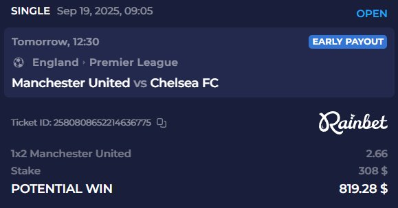 The last time Chelsea won at OT was 2012. Backing United to save Amorim's job