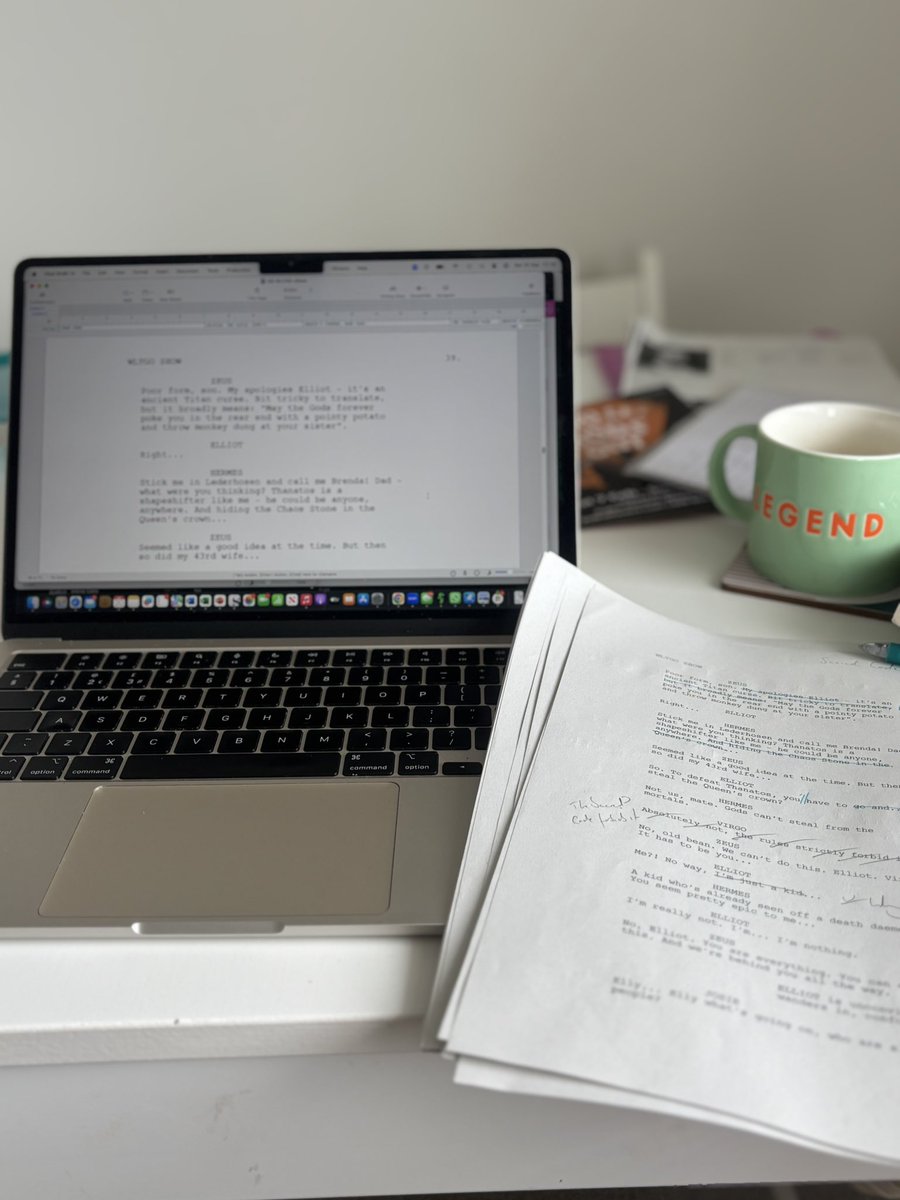 No rest for the wicked - and today it’s back to the rehearsal draft of the WLTGO musical. I love scriptwriting - I actually trained as a scriptwriter and (don’t tell anyone), think I’m better at it than writing novels, not that the bar is set especially high for either…