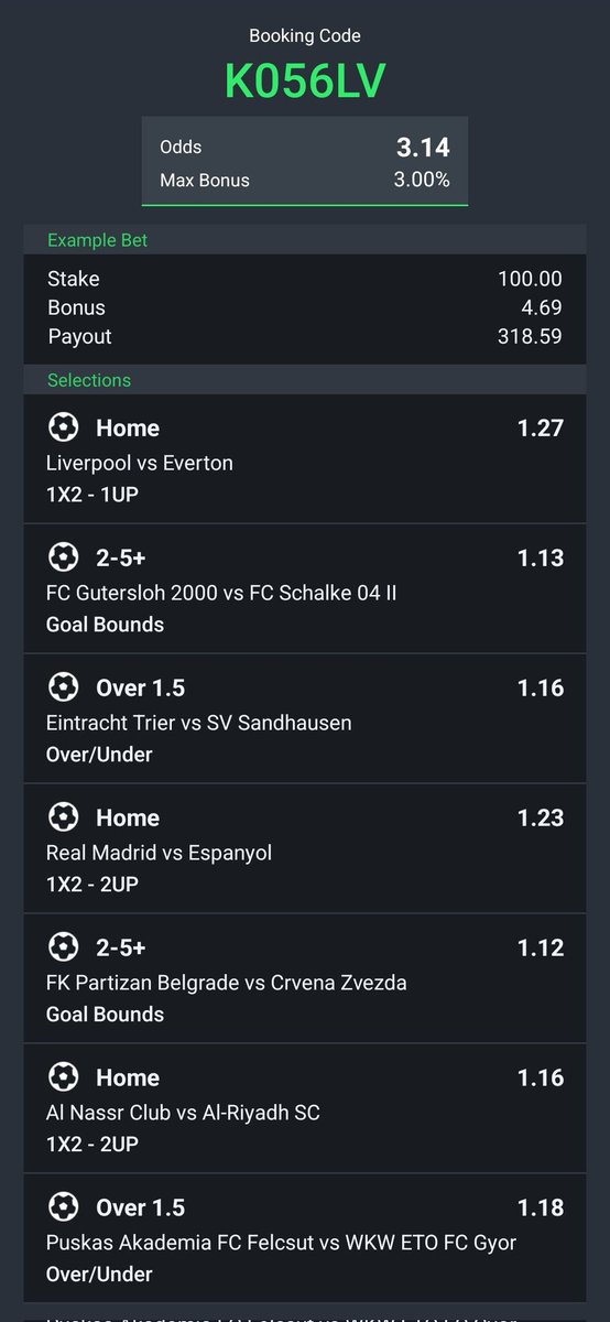 K056LV

3 Odds Rollover Day 3📍 on <a href="/SportyBetNG/">SportyBetNG</a>

Gamble Responsibly ❌