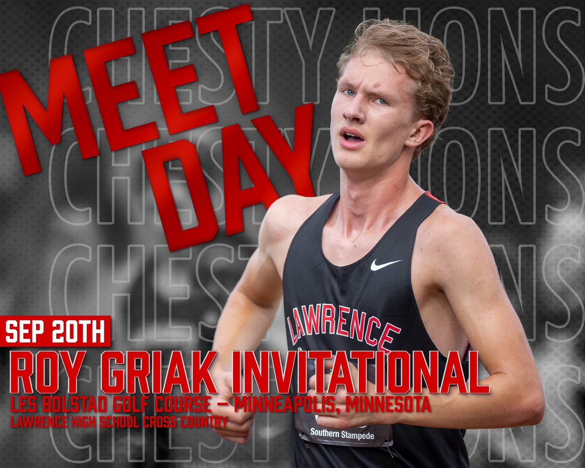 Roy Griak is TODAY! These Chesty Lions face off with some of the top schools in the Nation! Eat ‘em up!

Girls Maroon race: 9:45 AM
Boys Gopher race: 12:00 PM

LIVE results: results.wayzatatiming.com/meets/56659

Watch LIVE: roygriak.runnerspace.com/eprofile.php?e…
(Though you have to pay)

#chestyculture 💪🦁