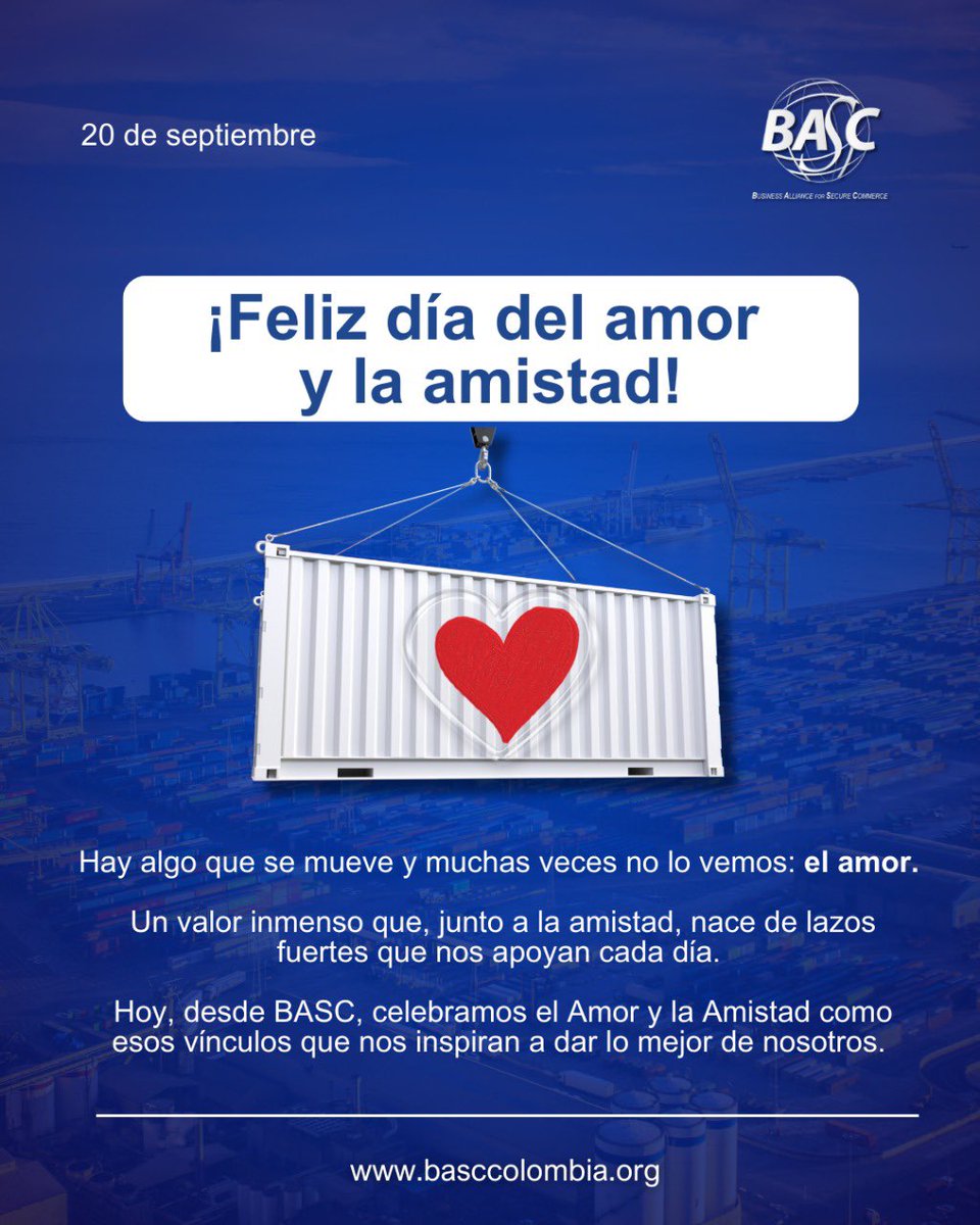 En BASC creemos en la fuerza de los lazos verdaderos. Hoy celebramos el Amor y la Amistad, que nos inspiran a seguir construyendo confianza cada día. 💙