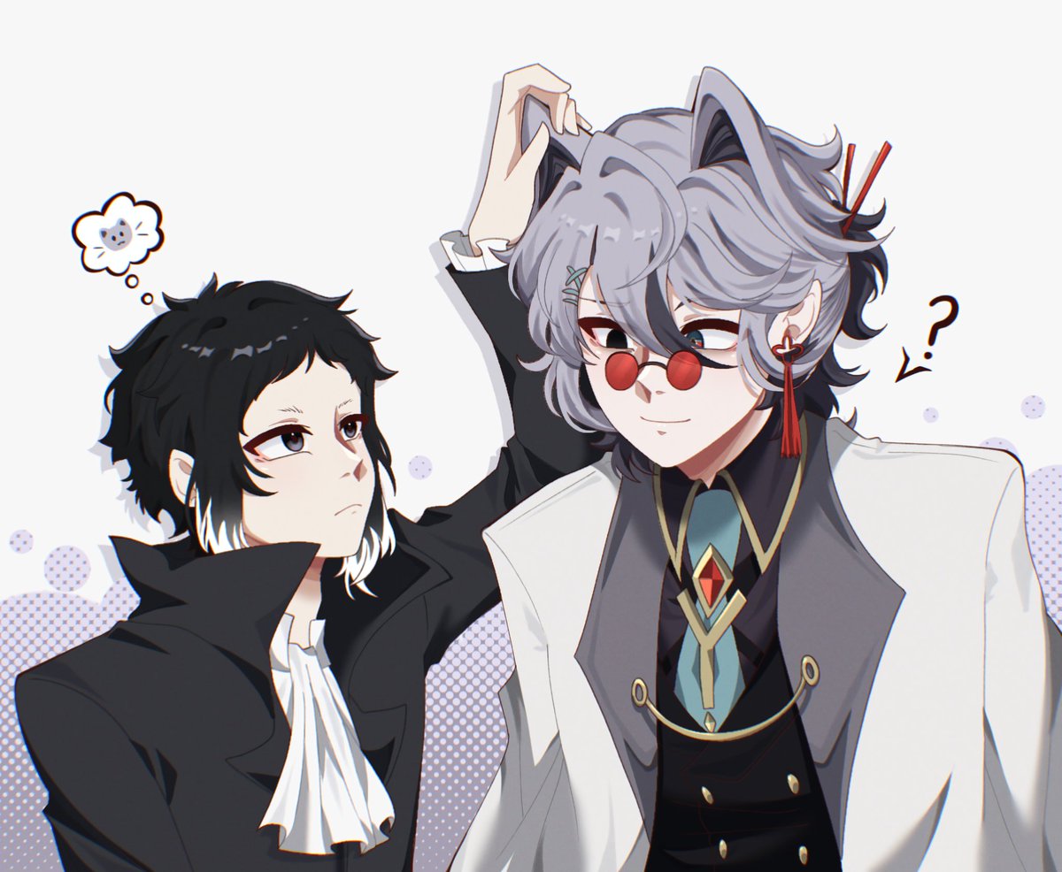 #YínRyū || 🥮😈 ||

🥮 "Hm? Ryū-chan? What are you doing?"

😈 "... Nekomimi mitaina.."

🥮 "Oya?"

»»————><————««
© @.Nazmapine 
#yumelokalgallery