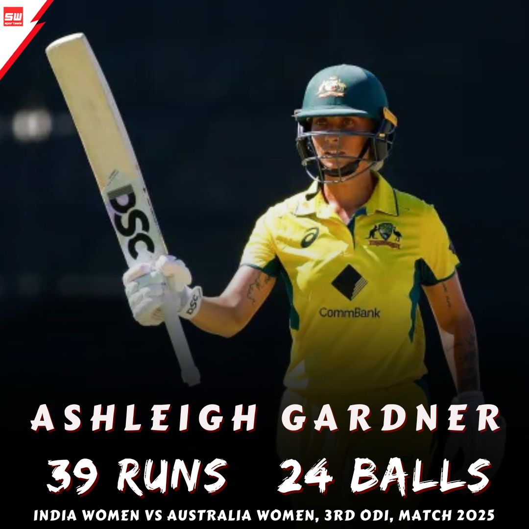 mysportswiz's tweet image. Ashleigh Gardner on fire! 
39 runs off just 24 balls against in the 3rd ODI.

Sportswiz.live

#Super4 #JeromeBoateng #HardikPandya #Beto #Dhoni #ArshdeepSingh #Hoffenheim #Ndiaye #TroyDeeney #Elliot #MUNCHE #bwfc #ManUnited #FPLCommunity #Anfield #INDvAUS #SportsWiz