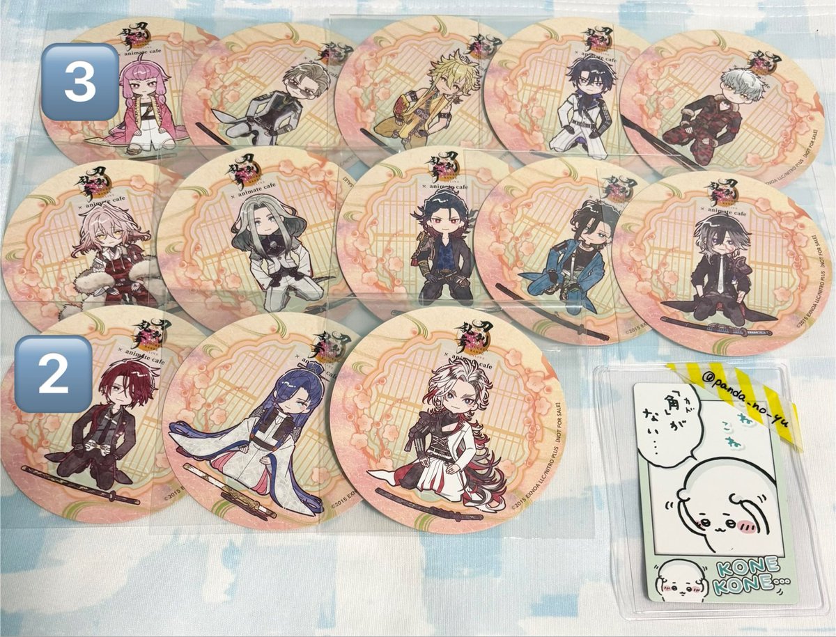 【交換】刀剣乱舞　とうらぶ　アニカフェ　コースター

譲)画像のもの
求)雲生 &gt; 包丁,富田1,厚1

雲生含むお取引優先
明日21日池袋にて手渡し
お気軽にお声掛けください