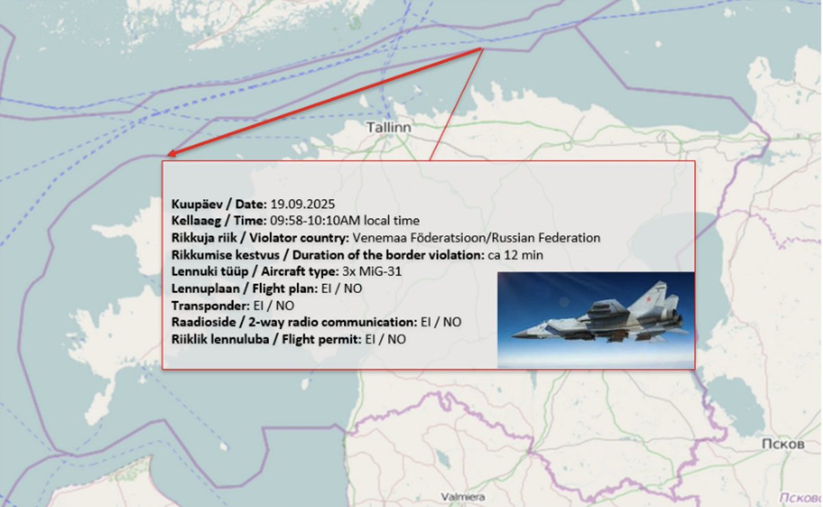 Чот немножко подзамумукало читать про то, как российские Миги аж целых 12 минут находились в небе Эстонии, и как опять никто ничего не сделал.
Во-первых, только за этот год это уже четвертый раз, когда они залетают. Это вообще стабильная ситуация. Что только не залетает. И чего