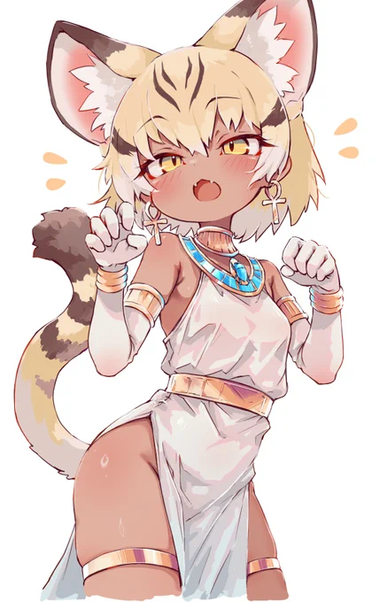 褐色エジプト猫耳スナネコチャン!𓃠 #けものフレンズ