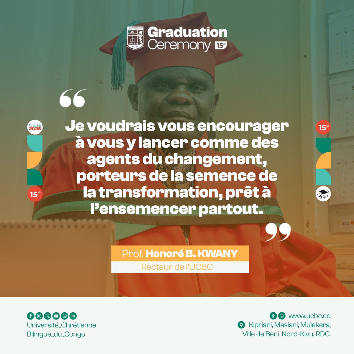 UCBC_Officiel's tweet photo. #Recap_GraduationCeremony

#GraduationCeremony #UCBC #20Septembre #Excellence #ClassOf2025 #NordKivu #BeniDRC https://t.co/rFQ7SGsjtN