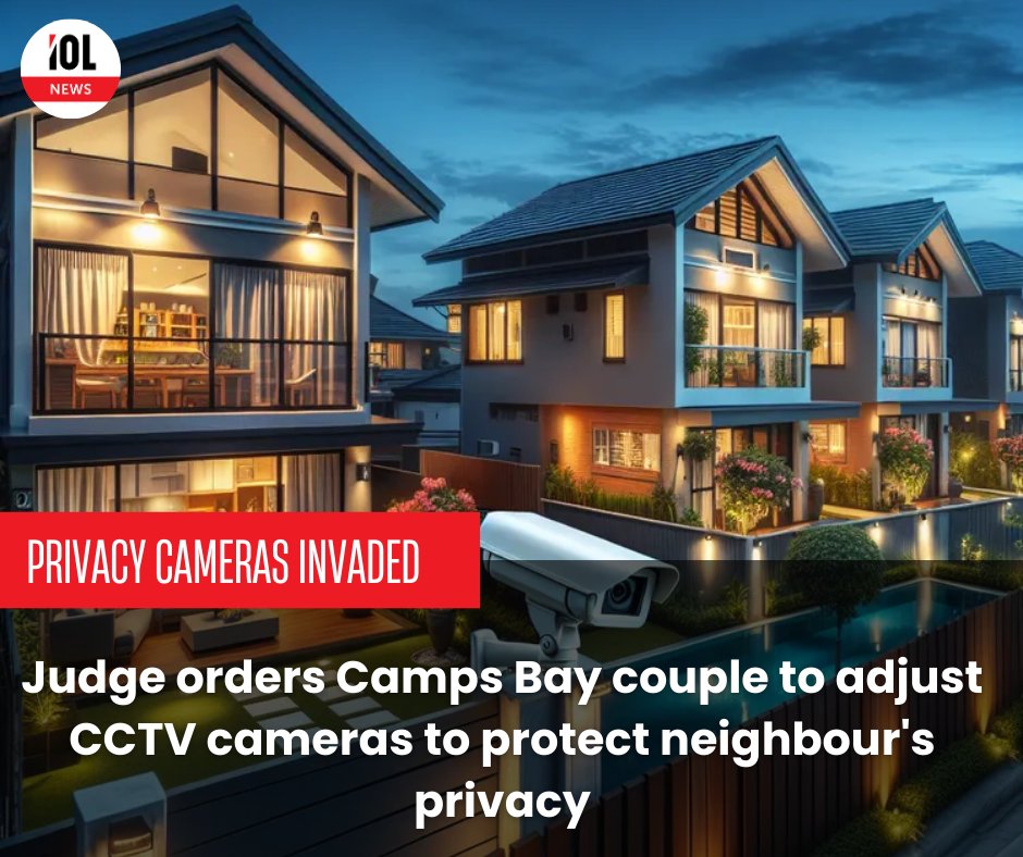 IOL's tweet photo. A Camps Bay couple will have to comply with a previous court order, which compels them to reposition their 24-hour CCTV cameras, which currently invade the privacy of their neighbour.
#CCTVBoundaries #CameraControl #CampsBay
Read on https://t.co/dc9u2lXiaA https://t.co/esU1wUrMcw