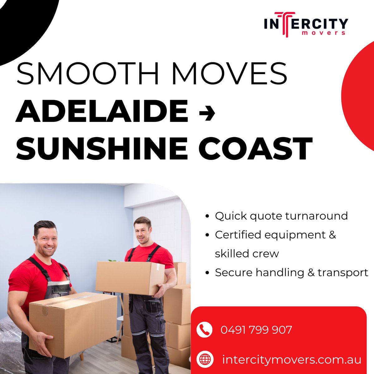 InterCityMover1's tweet image. Adelaide to Sunshine Coast – Stress-Free Interstate Moves 🚚

#Movinginterstate doesn’t have to be complicated! With #InterCityMovers, you’ll enjoy safe handling, quick quotes, and reliable service.

📞 0491 799 907 | 🌐 saerly.com/4Yxt4Nym

#TrustedMovers #StressFreeMoving