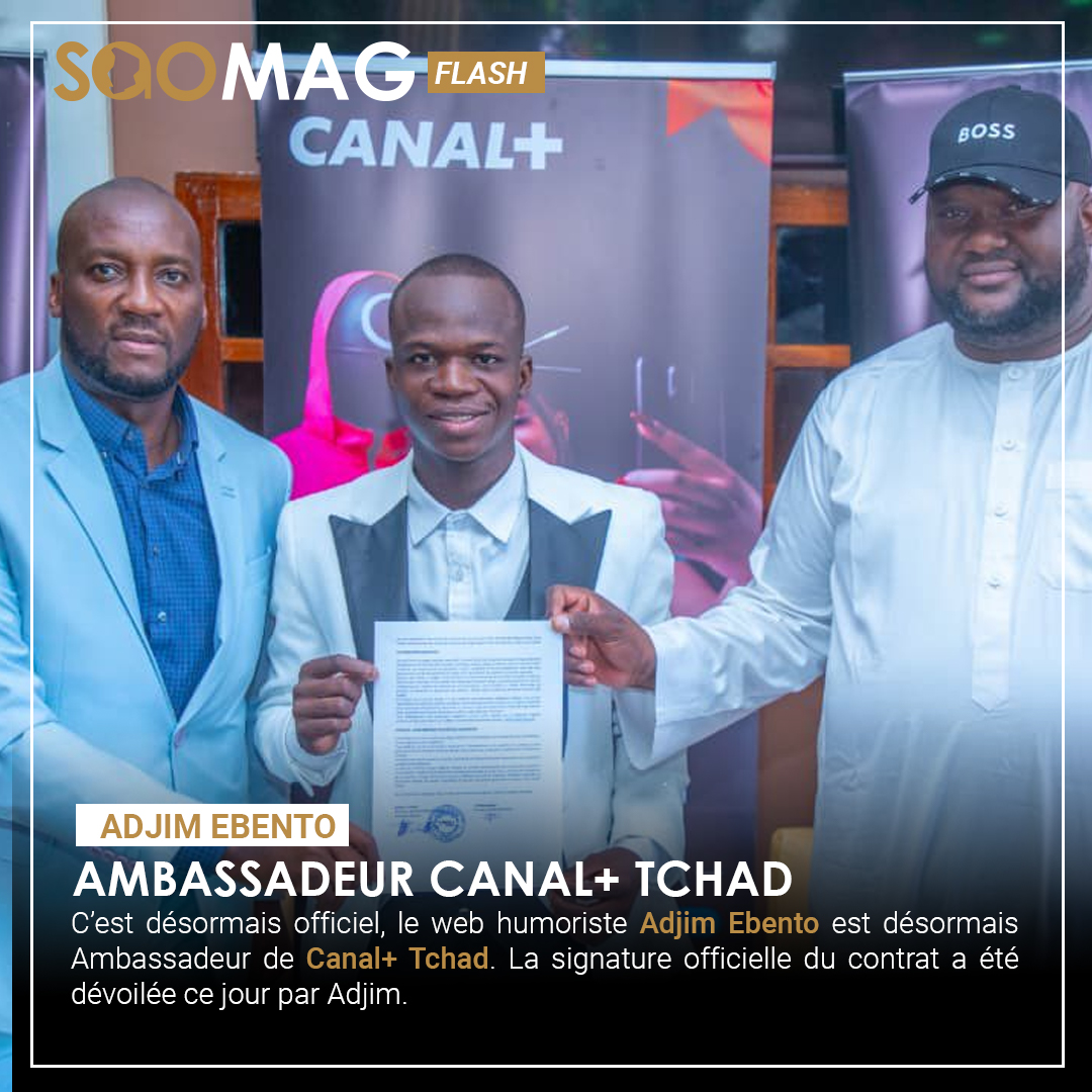 Adjim Ebento  est désormais Ambassadeur CANAL+ TCHAD, la signature officielle du contrat a été dévoilée par le comédien.
#news #culture #comedie #Tchad #SAOMAG