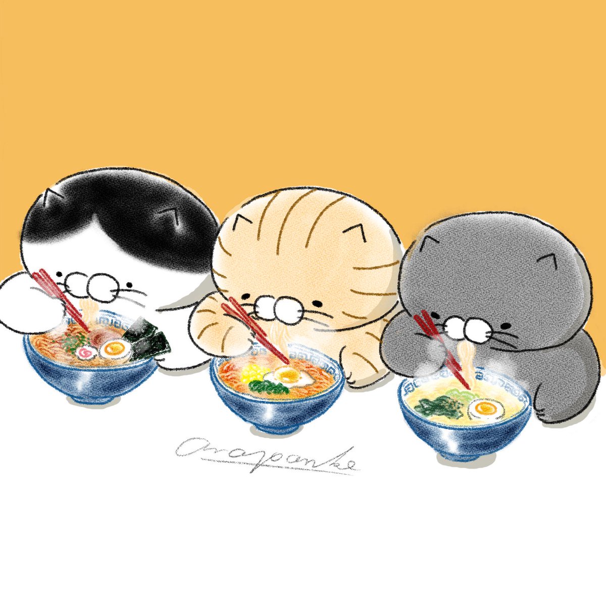 pankoaramatsu's tweet image. ニャッポロ一番。
#サッポロ一番