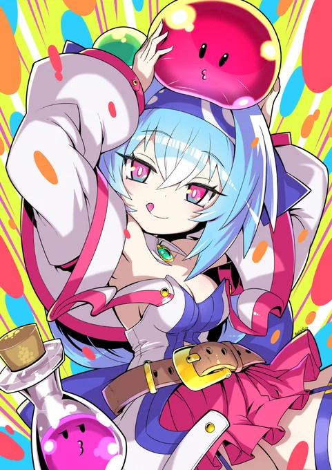 レビィのスライムファクトリー まだまだ作り途中ですがよろしくです! (休日をつかってドットからUIなどの画像は全部トカゲがやってます^^b) #レビィのスライムファクトリー #スラファク