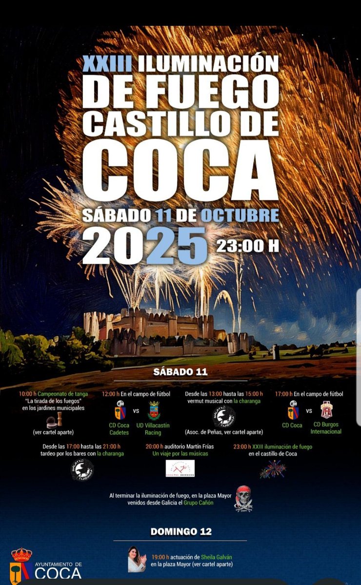 Ven a los Fuegos Artificiales en Coca, te puedes hospedar en CR LAS BARRICAS,  siempre hacemos ofertas. Pregunta por ellas. casarurallasbarricas.es