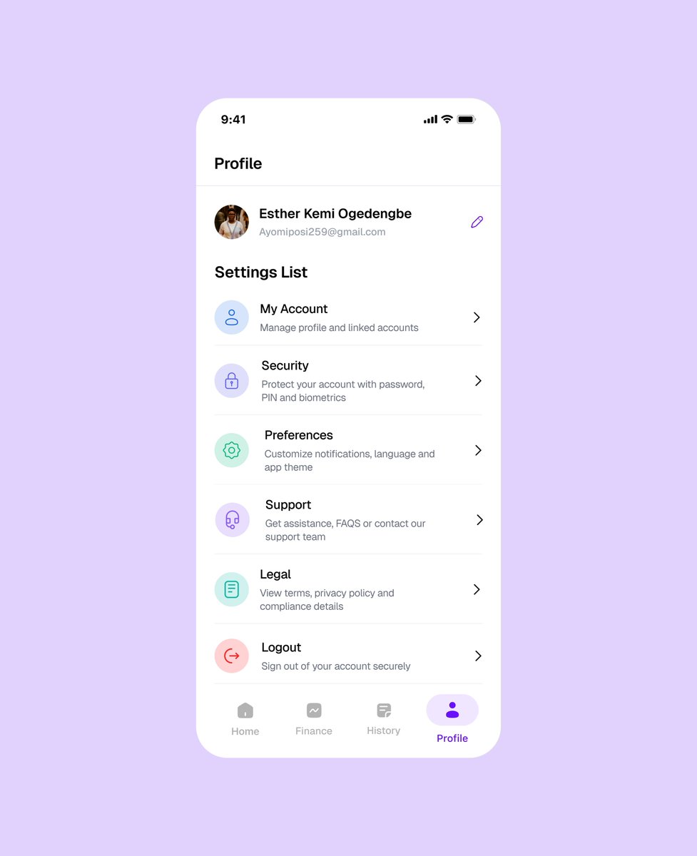 Kemi_Designs's tweet image. Pluxa profile settings screen 💜
Clean layout + filled icons = consistent, minimal design.