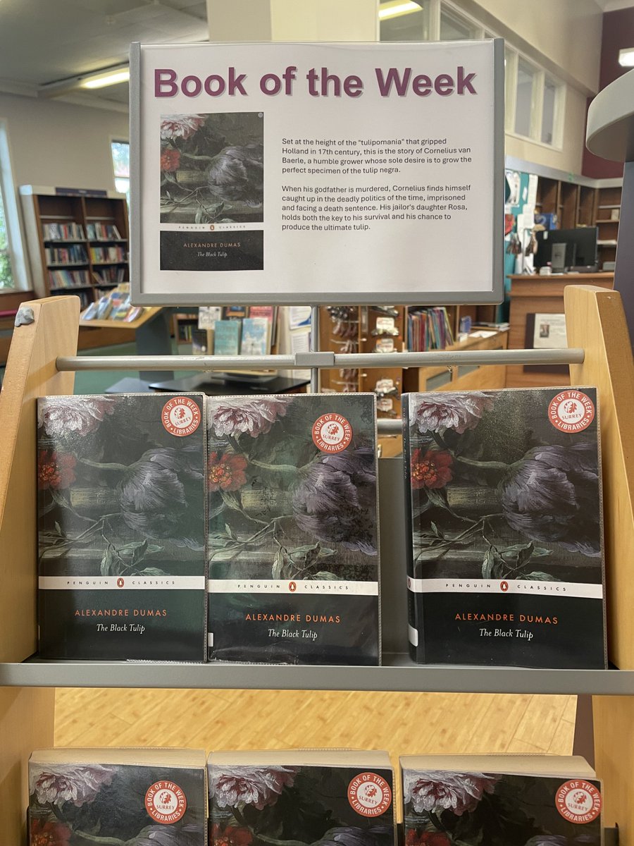 Book Of The Week, 
is Alexandre Dumas - The Black Tulip
Take a look at this wonderful historical romance novel!
#TheBlackTulip #HistoricalRomance
<a href="/EsherLibrary/">Esher Library</a>