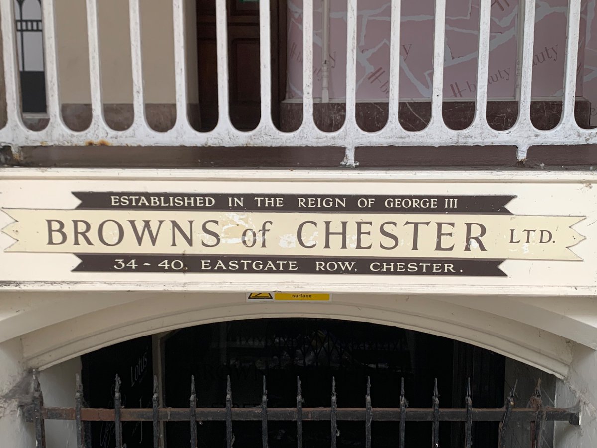 Old Browns of Chester shop sign.
H-Beauty opening soon in the building.
#Chester