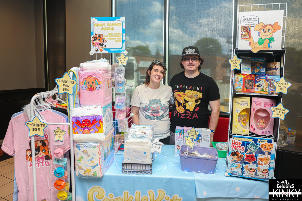 We’re popping up tomorrow at Club M4 for the kinky sex market! 🛍️ FREE admission + exclusive sales you won’t want to miss. Come say hi &amp; show your support 💜

#ABDL #Babyfur #CrinkleKit #Ageplay