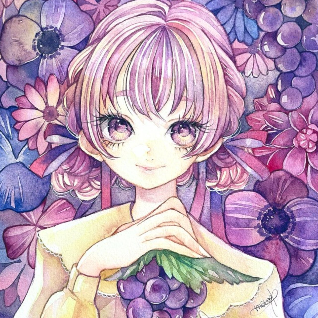 月兎-Tsukito-︎︎さま専用（原画）青い月の秘密【SM／水彩／#2624】 星宙みか🌟🎧10/4-10/12 月光草🌿 on X: 
