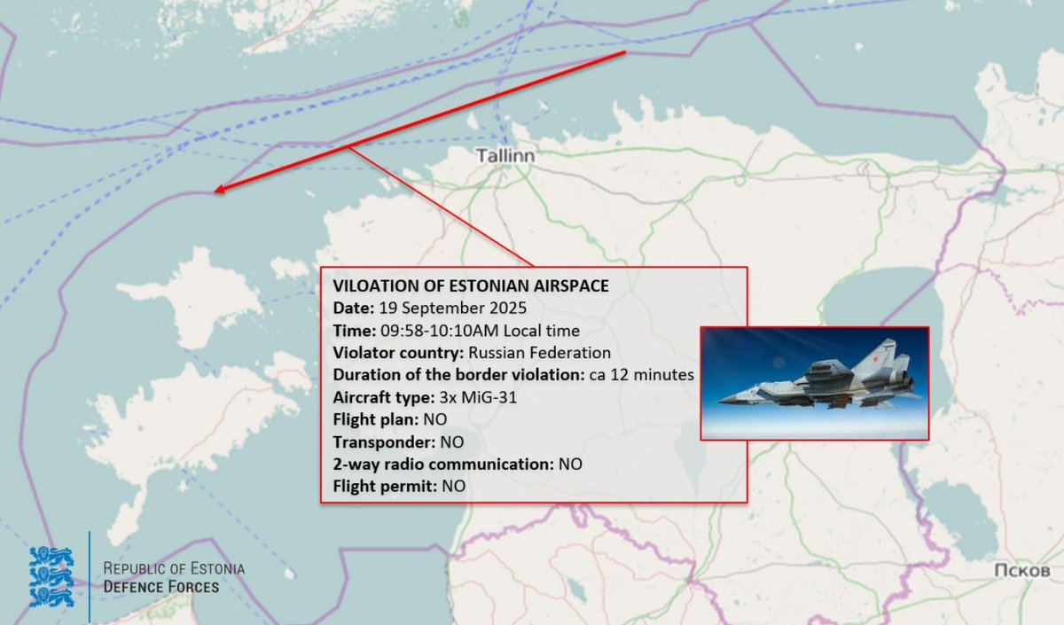 So Estonia decided to publish a map exposing Russia’s alleged "airspace violation"
Russian planes flying over neutral Baltic waters, safely over 3 kilometers from Vaindloo Island.
They were only in the airspace above Estonia's EEZ (beyond 12 nautical miles from the coast) 
This