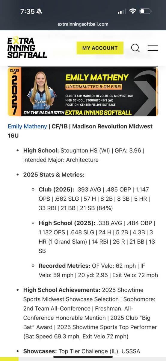 A couple more 2027 Midwest Revs were featured by <a href="/ExtraInningSB/">EXTRA INNING SOFTBALL</a> in their Fast Friday: Uncommitted and On Fire article series! These two are absolute powerhouses- just check the stats! More than that, they are strong, dedicated, and lead with composure. <a href="/AllisonPodjaski/">Allison Podjaski</a> <a href="/E_mmath18/">Emily Matheny</a>