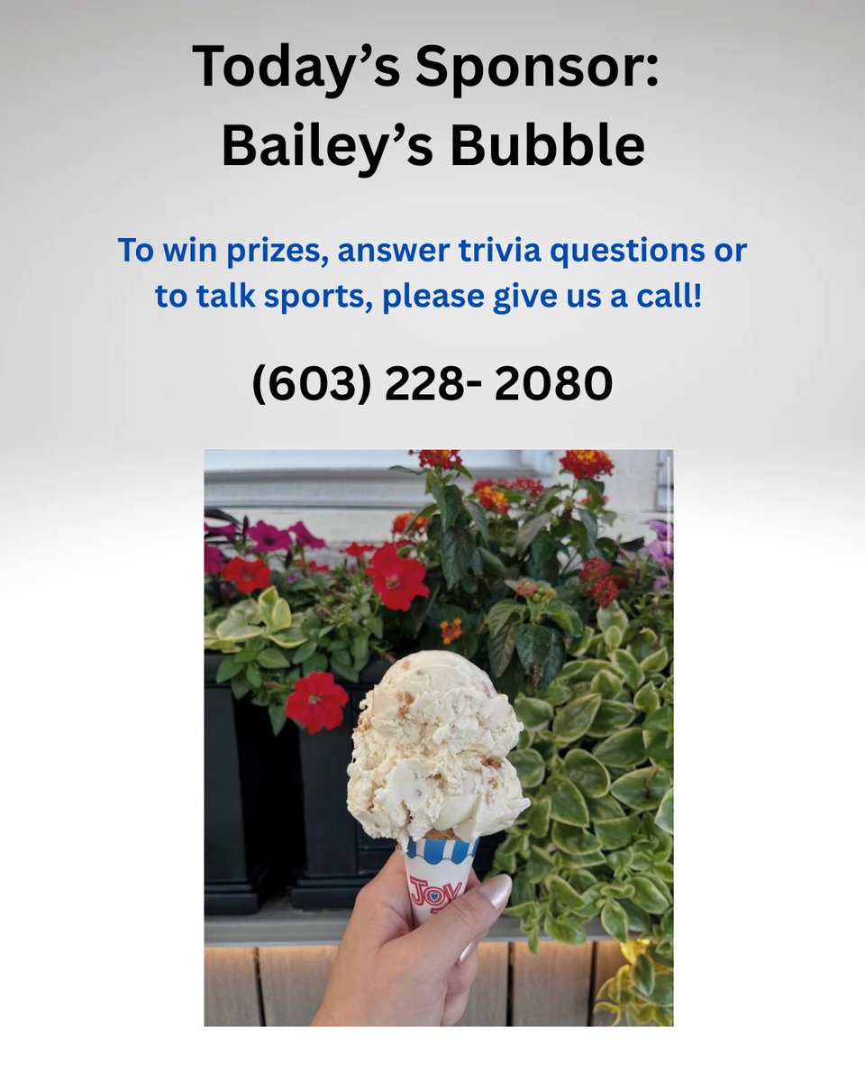 Happy Mike &amp; The Hoss Saturday! Make sure to tune in at 11:00 AM. We are LIVE on The Pulse Of NH Facebook livestream and the radio. Thank you to Baileys Bubble for being today’s trivia. The Bubble officially closes for the 2025 season on October 13th. Grab it while you can!