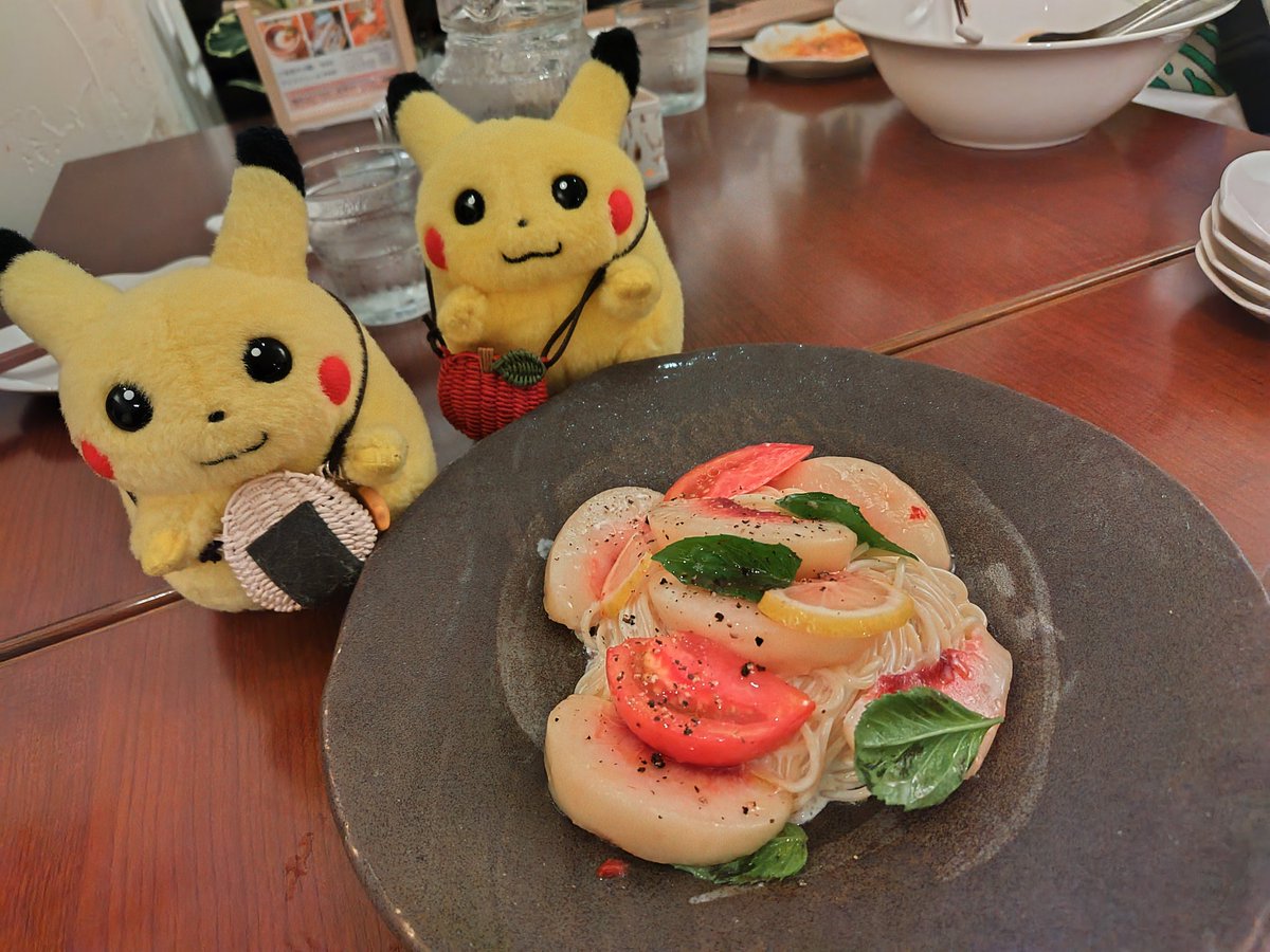 桃のパスタ美味しかった🩷