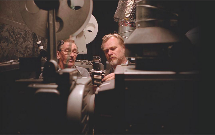 NolanAnalyst's tweet photo. Christopher Nolan restoring Stanley Kubrick's 2001: A Space Odyssey. https://t.co/ZStqPzYMuA