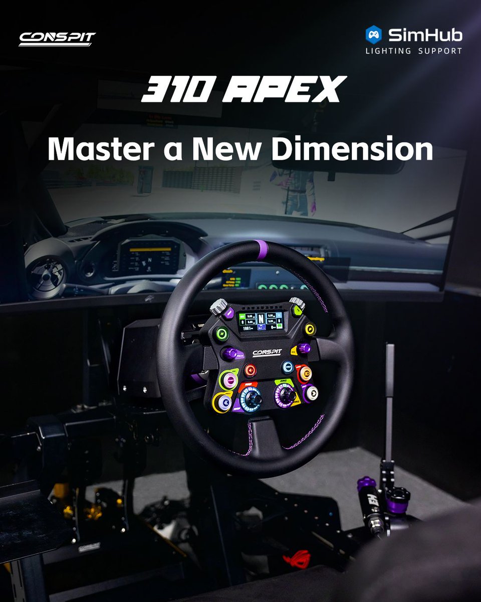 OfficialCONSPIT's tweet photo. Grab the CONSPIT 310 APEX now for just $349 โ donโt miss out!
PRO DRIVERS' CHOICE
๐https://t.co/Q2lBU8KOlt
๐ฑ https://t.co/2tHYDAFjMb
#CONSPIT #ProDriversChoice #SimracingWheel #Simracing #SimulatedRacing #RacingGear #RacingTechnology #310APEX https://t.co/e0cpJ7Ku29