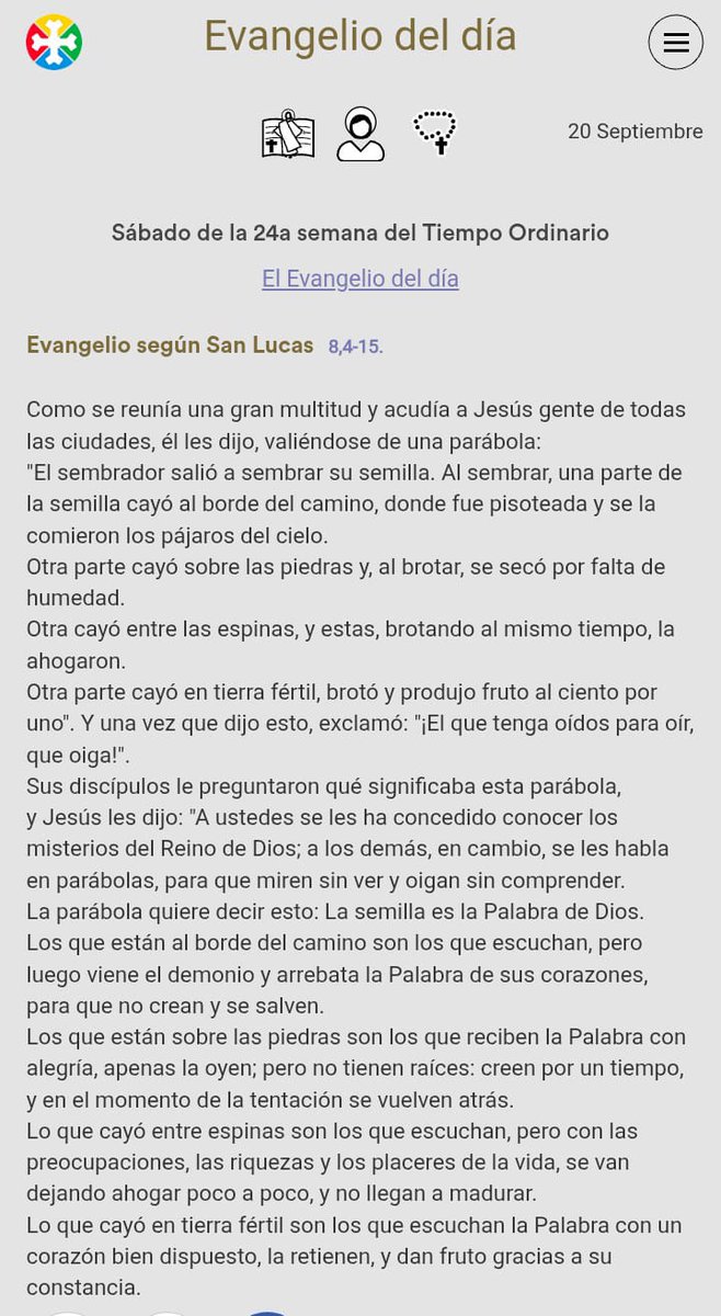 pdninos's tweet image. #Evangeliodehoy Sábado  20/09  Lucas 8,4-15: La semilla que cayó en tierra fértil, son los que dan fruto.

Señor Jesús ve a mi, ven a este mundo, danos tu amor y paz, quiero recibirte cada dia con amor en tu palabra, la Santa Comunión y en el prójimo, amen #DivinoNiño #PadrEdwin