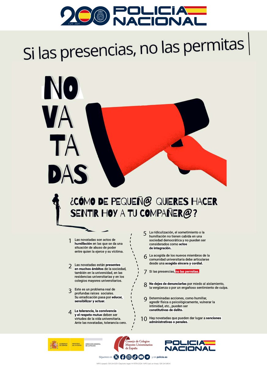 UCAM's tweet photo. 🛑 Las novatadas NO son juegos. Son actos de humillación con abuso de poder.
🧠 Erradicarlas exige EDUCACIÓN, SENSIBILIZACIÓN y ACCIÓN.
🎓 En la universidad, apostamos por una bienvenida basada en el respeto y la cordialidad.
🚫 Si las presencias, NO las permitas. #STOPNovatadas https://t.co/ngs8Y7RNAw