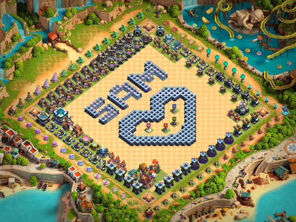 ClashofClans's tweet image. Clash isn’t just a game, it’s the people you share it with. Here’s a tribute layout idea for a Chief who has been part of an amazing Clash journey ❤️