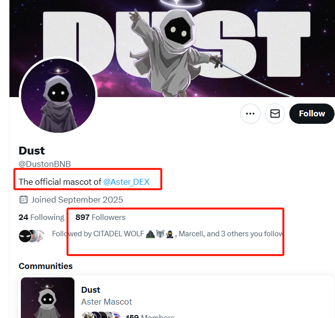 memewizd's tweet photo. $Dust
0x932fb7f52adbc34ff81b4342b8c036b7b8ac4444
6.9m now

https://t.co/l2egaqHfKp

dyor - mascot of $ASTER 

In sci-fi, cyberpunk, and futurist culture, it often symbolizes the forgotten, the microscopic, the overlooked piece within a massive system.

Maybe $ASTER chose Dust to signal that even the smallest particle can carry weight.

It’s the community that picked up the symbol, amplified it, and gave it life.