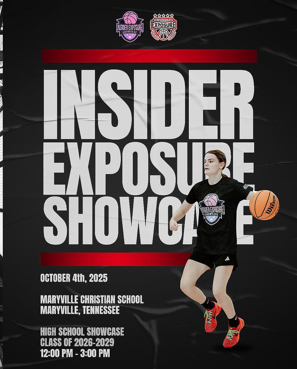 🚨 Insider Exposure Showcase 🚨

📅 | October 4th
📍 | Maryville Christian School ( TN )
📩 | No invite needed

🔒 Locked in (9th-12th Grade Session) :
• @CCampbell_2027 | 2027 | Tennessee 

🔗 | Registration Form
( form.jotform.com/252172647384159 )