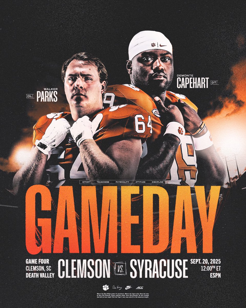 ClemsonFB's tweet image. The time is now. Let’s play ball. 🐅