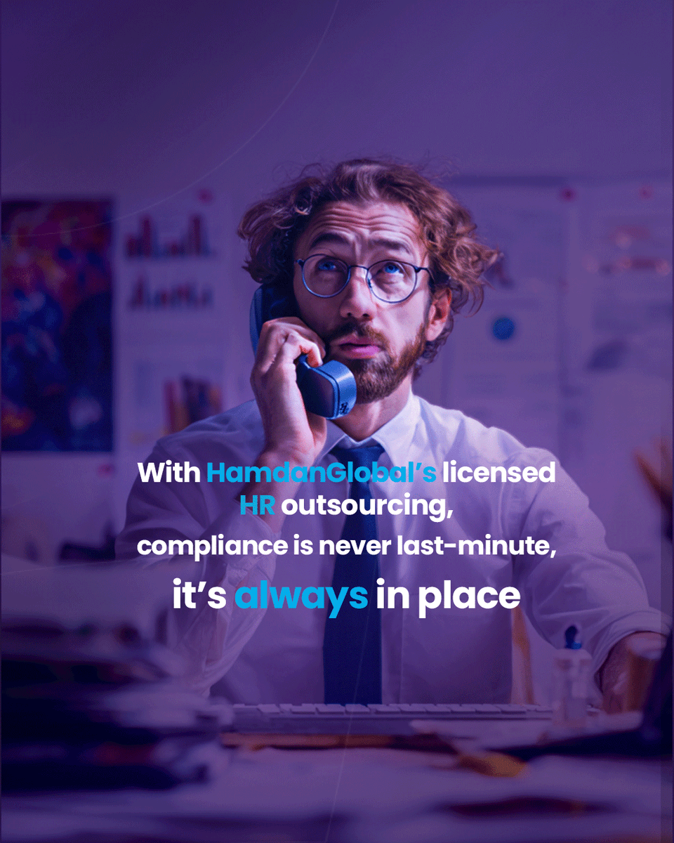 hamdan_global's tweet photo. Compliance doesn’t have to be last-minute. With Hamdan Global’s HR outsourcing, it becomes a standard you can count on. Partner with us today and make readiness a constant in your business.

#HamdanGlobal #Compliance #HROutsourcing #HR #Business #Excellence #TrustedPartner https://t.co/Deu3z4V7aF