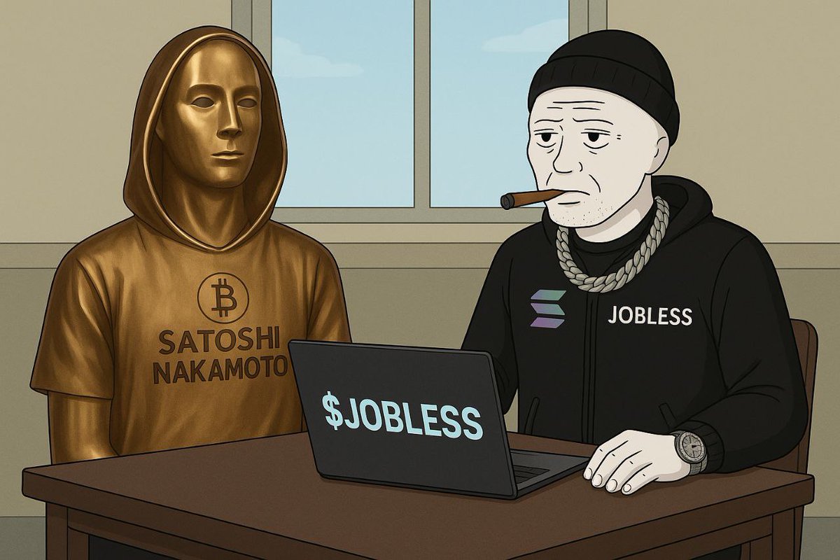 Legends recognize Legends. 🦾 

$JOBLESS is the Next Chapter. 
Don’t forget to join the jobless GIVEAWAY! 

CXbypcjnbV7A5b6XqfkUCUkLiD3czHXoxAsWBYa4pump