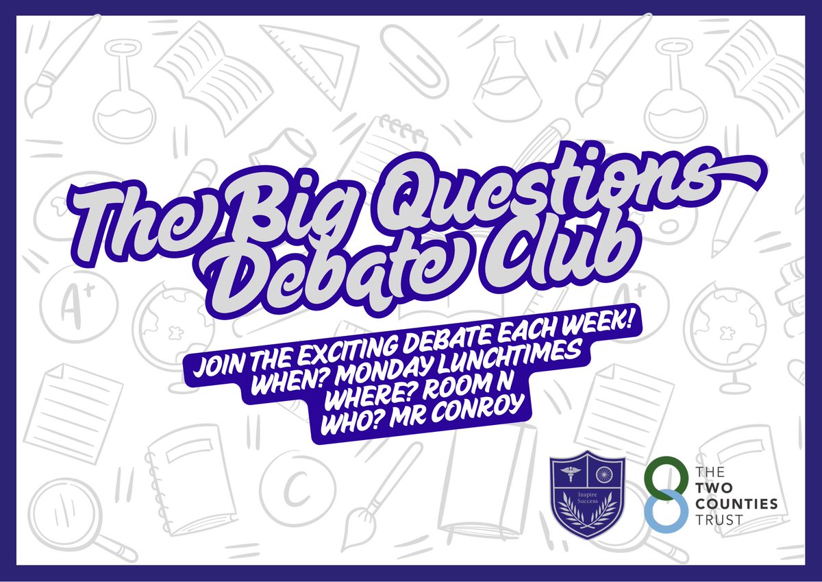 On Monday, we had 14 super <a href="/SelstonHigh/">Selston High School</a> scholars attend The Big Questions Debate Club with Mr Conroy! 

Well done to all for engaging in respectful, well-considered and detailed debates. 💭 

Join on Monday and collect your Club-card or a next stamp! ⭐️ 👏