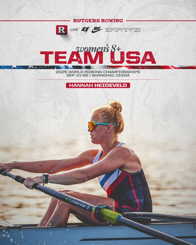 Good luck to Hannah Heideveld ‘25 at the 2025 World Rowing Championships in Shanghai, China where she will be racing in the Women’s 8+ for Team USA. #upstreamredteam
