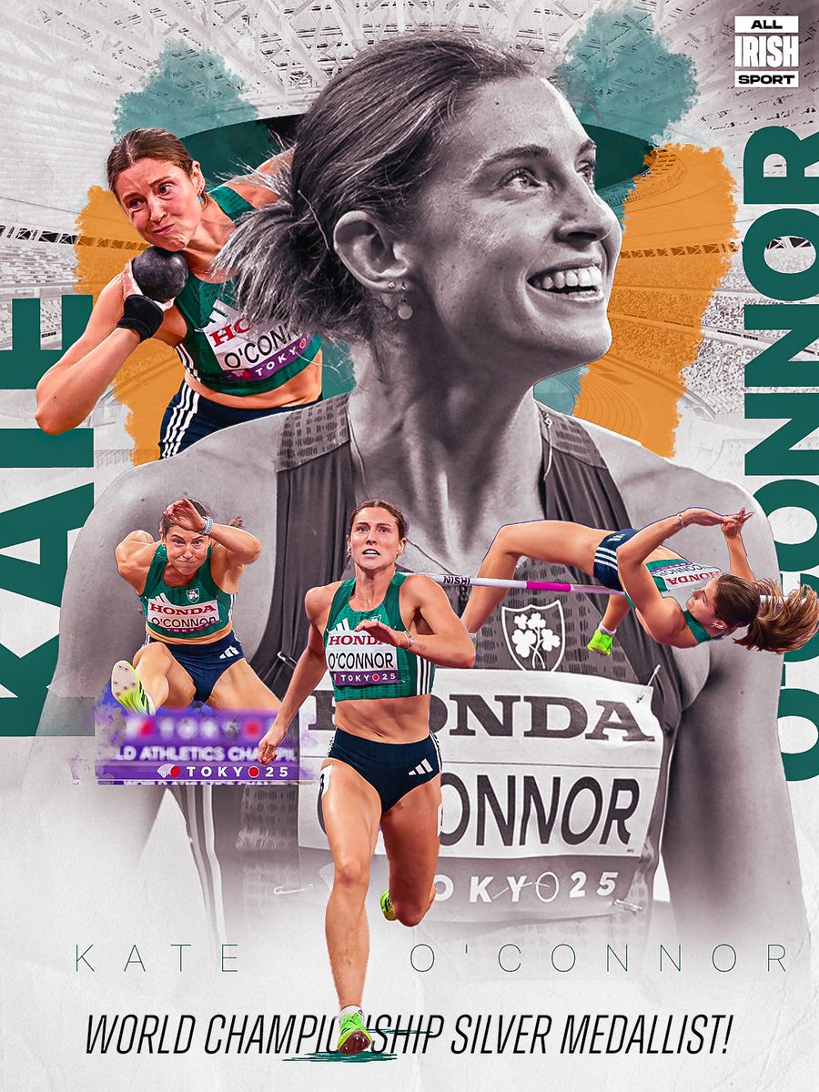 Kate O'Connor has won SILVER in the Heptathlon at #Tokyo2025 !! 

Absolutely sensational from the Irish athlete, what a year, what a 🌟 

#KateOConnor